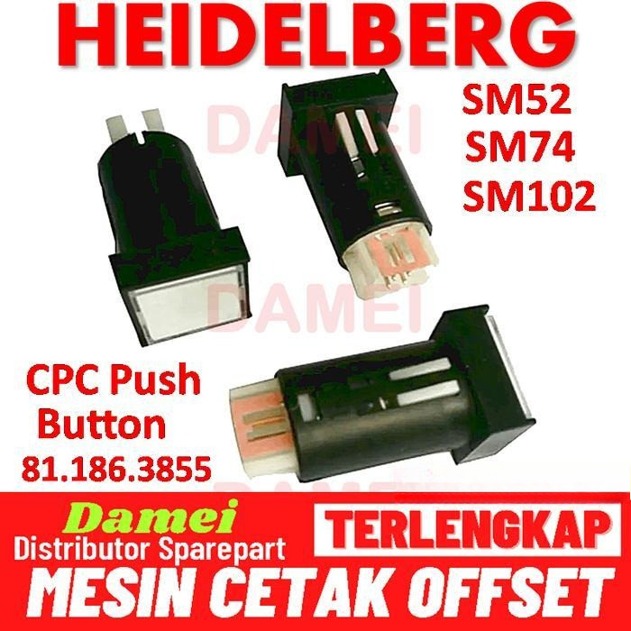 MESIN CPC PUSH BUTTON SM52 SM74 SM102 HEIDELBERG 81.16.3855 OFFSET MACHINE