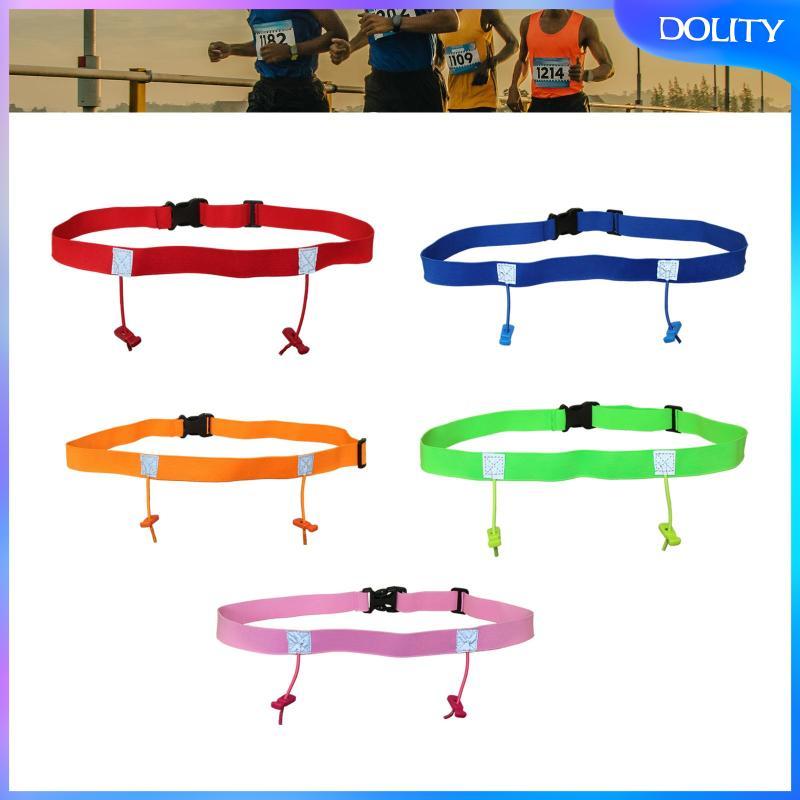 [dolity] Running Race Number Belt No Pins Needed เอว Pack Bib Holder Day Belt Running Belt for Athle