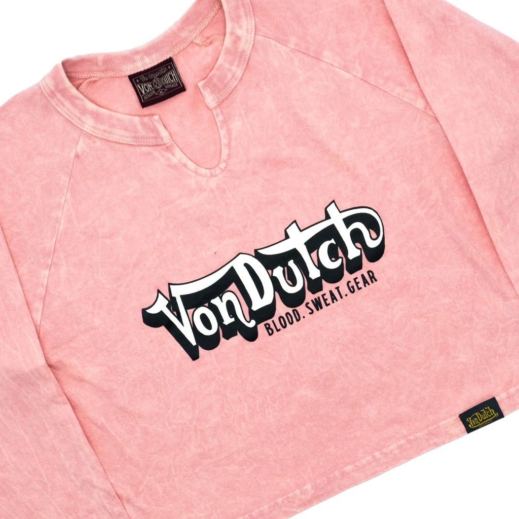 Von Dutch Ladies Crop แขนยาว LD36 Washing Dusty Pink