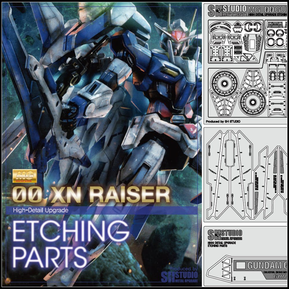 SH STUDIO MG 1/100 00 XN Raiser 00R Detail Upgrade Etching Parts (ไม่มีรูปไม่มีรุ่น)