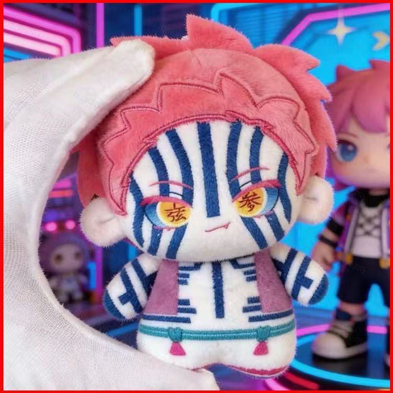 HQ Demon Slayer: Kimetsu no Yaiba Akaza Plushie ตุ๊กตาผ้ากํามะหยี่น่ารักกระเป๋า Charm