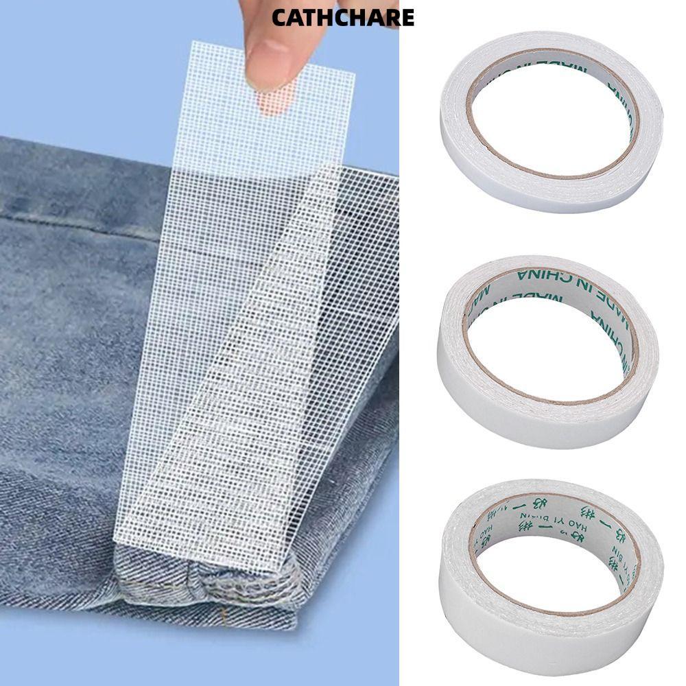 CATHCHARE294 10Yards Hot Melt เทปสองด้าน,ผ้าไม่ทอไม่จําเป็นต้องตัดเย็บ Hem เทป, เหล็กความร้อน Fasten