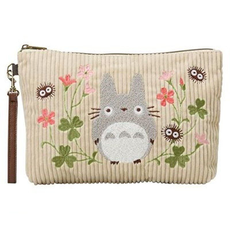 เพื่อนบ้านของฉัน Totoro หญิง Clutches กระเป๋าแต่งหน้าจัดเก็บกระเป๋าเครื่องสําอางกรณีความงามสําหรับผู