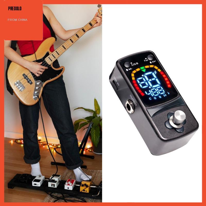 [Predolo] ความแม่นยําสูง Chromatic Guitar Tuner Pedal Zinc Alloy Effect Pedal สําหรับจูนกีตาร์บน Ped