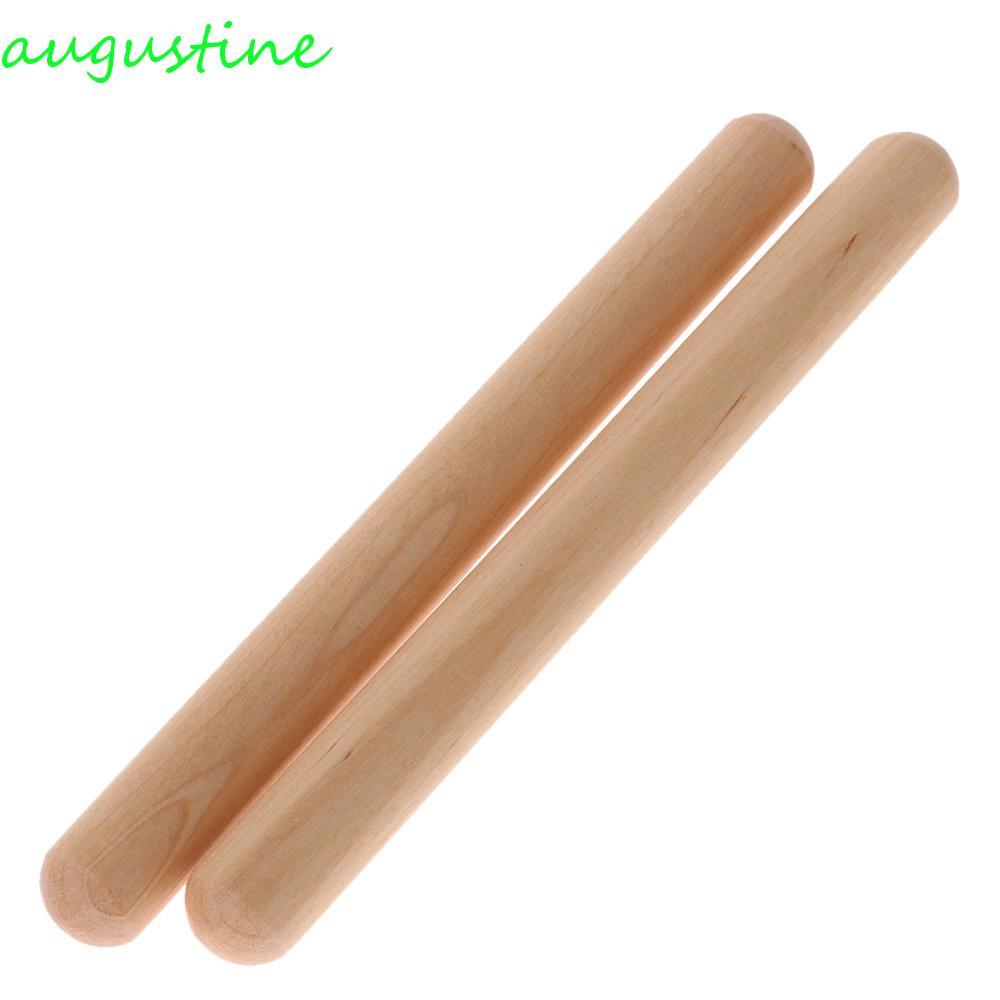 AUGUSTINE Rhythm Sticks ทนทาน 2 ชิ้น Rhythm การเรียนรู้ไม้ไม้สีของเล่นดนตรี