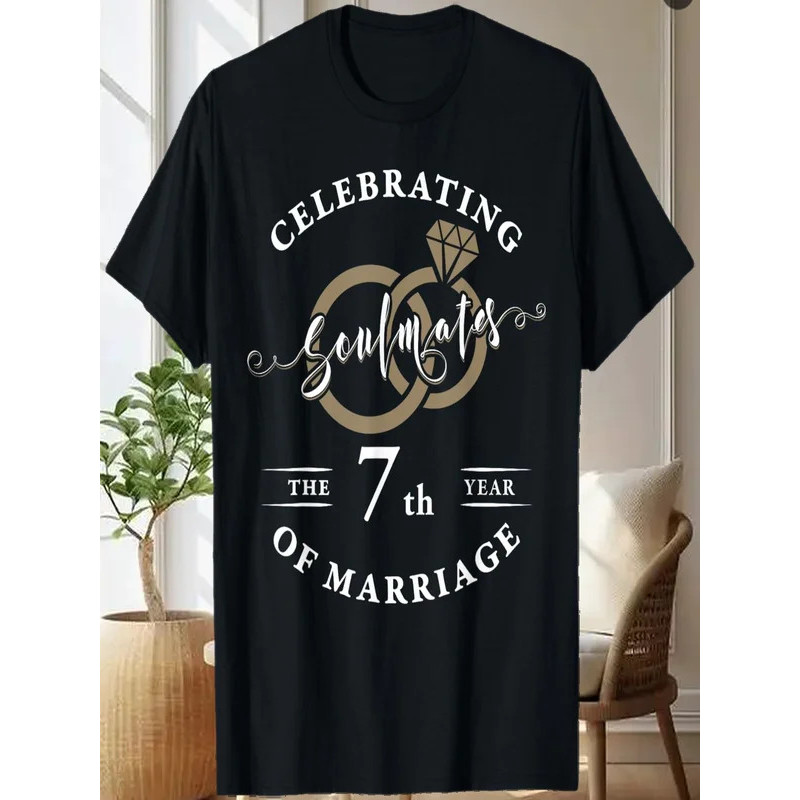 7 Year Wedding Anniversary 7th Anniversary 7 Years Married T-Shirt