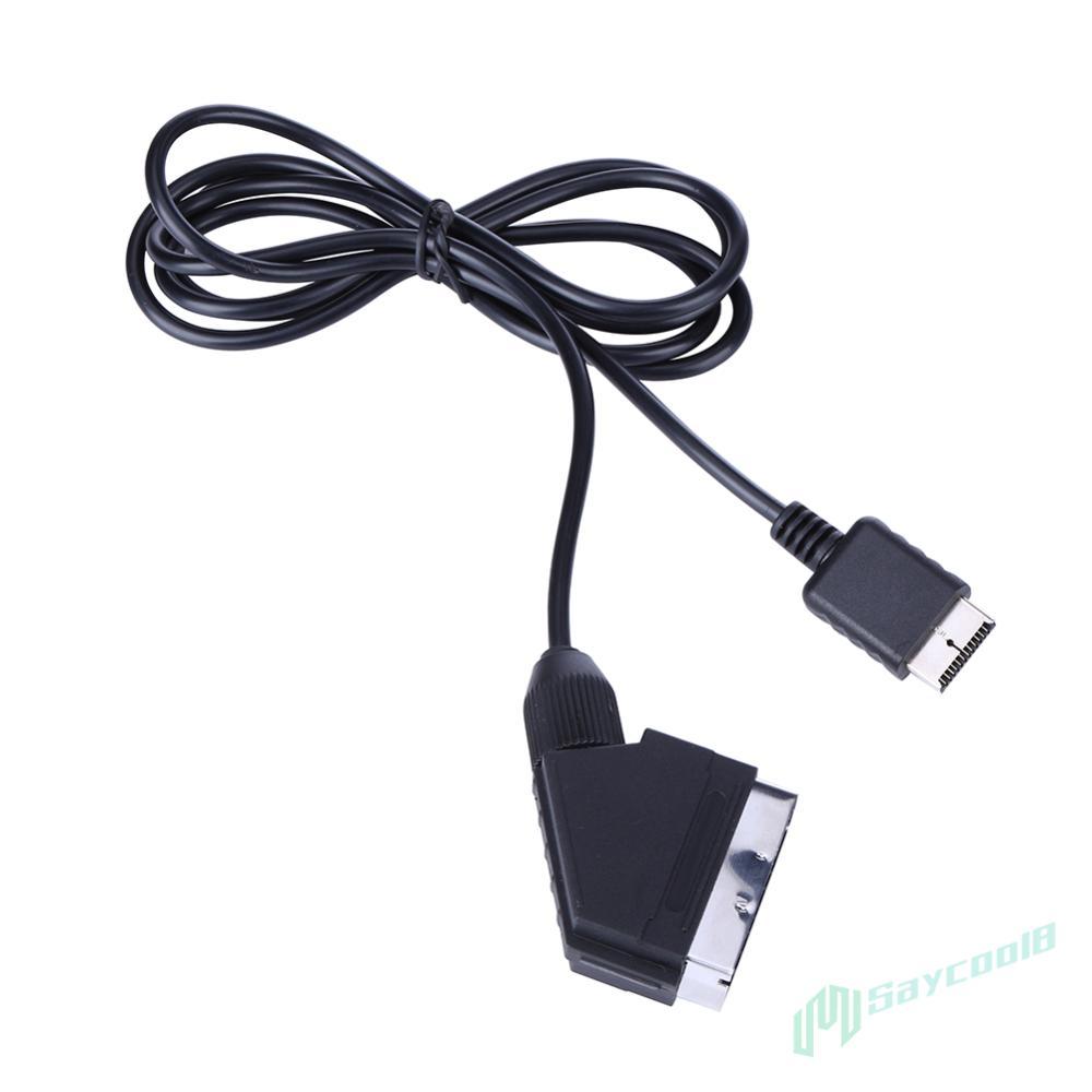 1.8m RGB SCART สายวิดีโอเกมสําหรับ PS1 PS2 PS3 Line Console