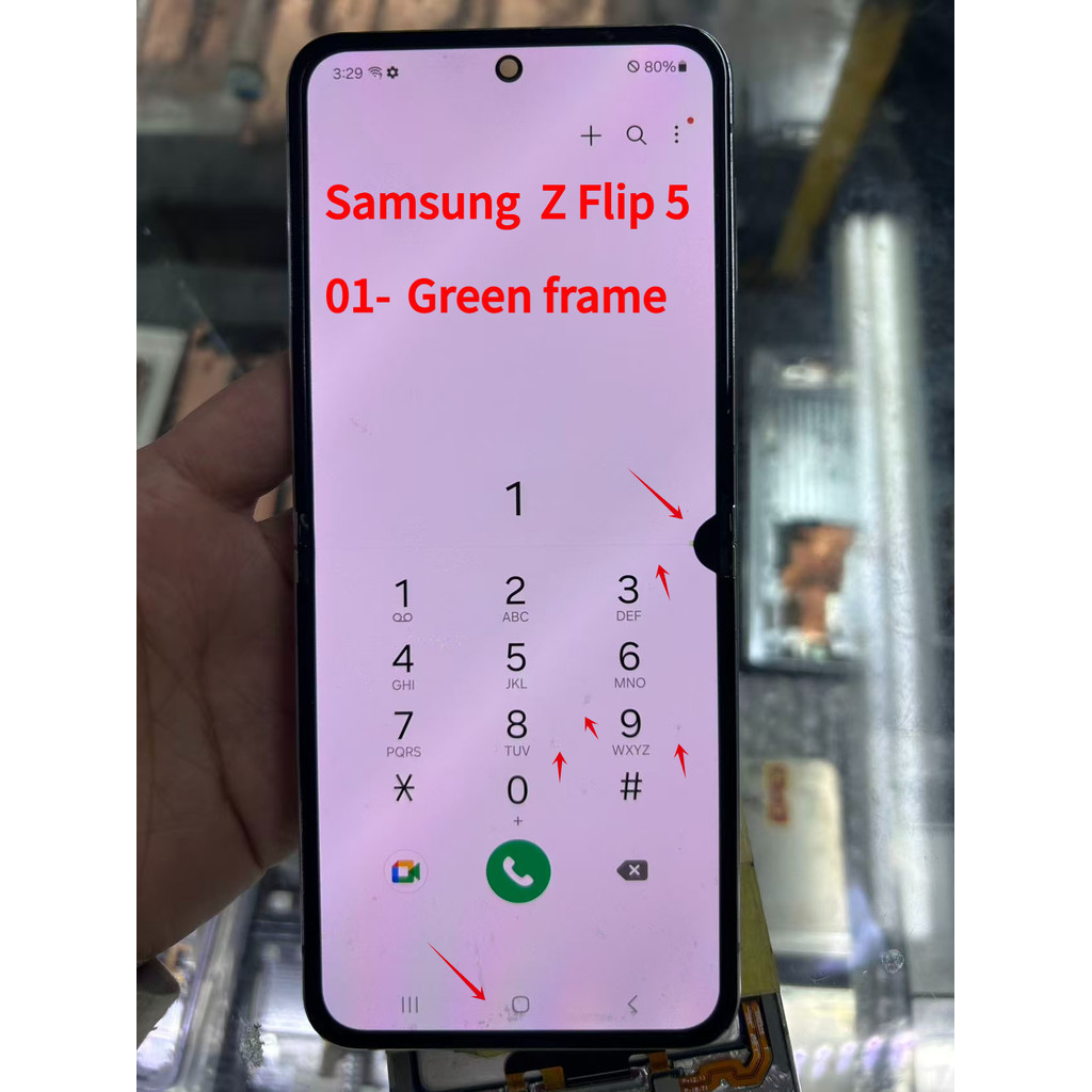 6.7 "คุณภาพสูงข้อบกพร่อง LCD สําหรับ Samsung Z Flip 5 F731 จอแสดงผล LCD SM-F731B F731N จอแสดงผล Touc