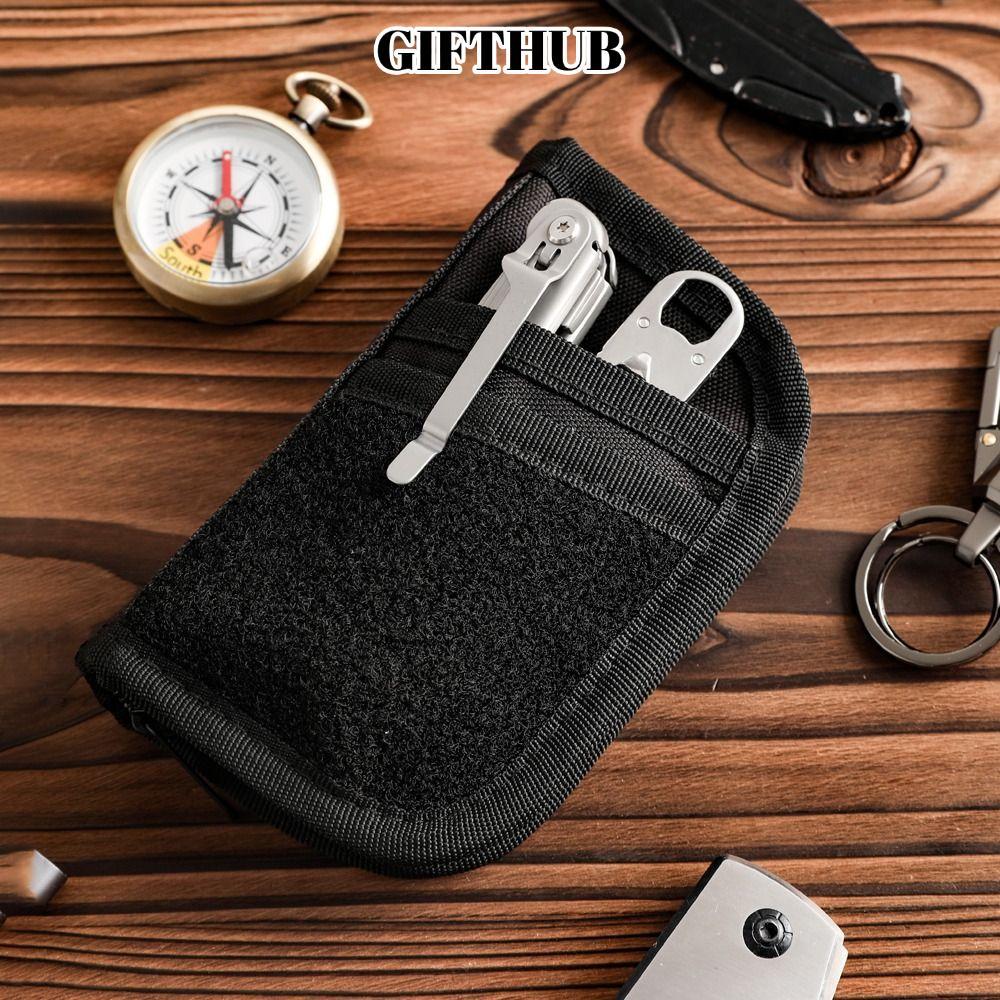 LULLABY EDC กระเป๋าเก็บเครื่องมือ, กระเป๋าใส่บัตรเครดิตอเนกประสงค์แบบพกพา, กระเป๋า EDC ไนลอนขนาดเล็ก