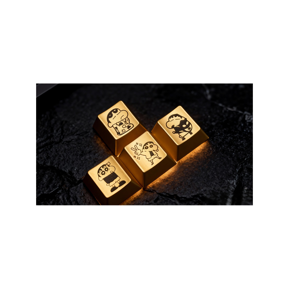 keycap keycap ใส DIY การ์ตูนอะนิเมะ Keycap โลหะเงินน่ารัก Emoji คีย์บอร์ด Keycap