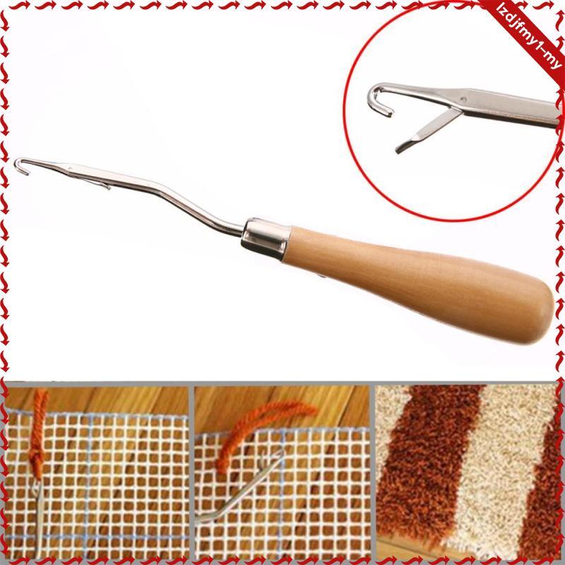 [leipupa] Tying Hook - Tying - พร้อมด้ามไม้สําหรับพรมและหมอนผูกปม
