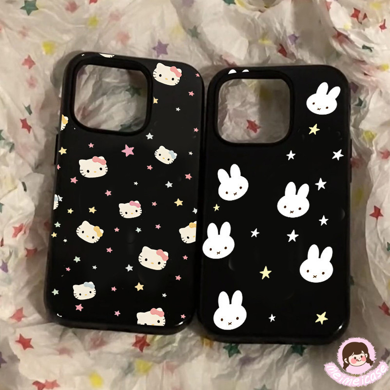 เคสไอโฟน11 เคสวาดรูปเงา ลายMiffy ดาวน่ารัก สำหรับ IPhone 13 11 17 16 15 14 12 Pro Max 7 14 16 15 Plus XS Max XR SE 2020