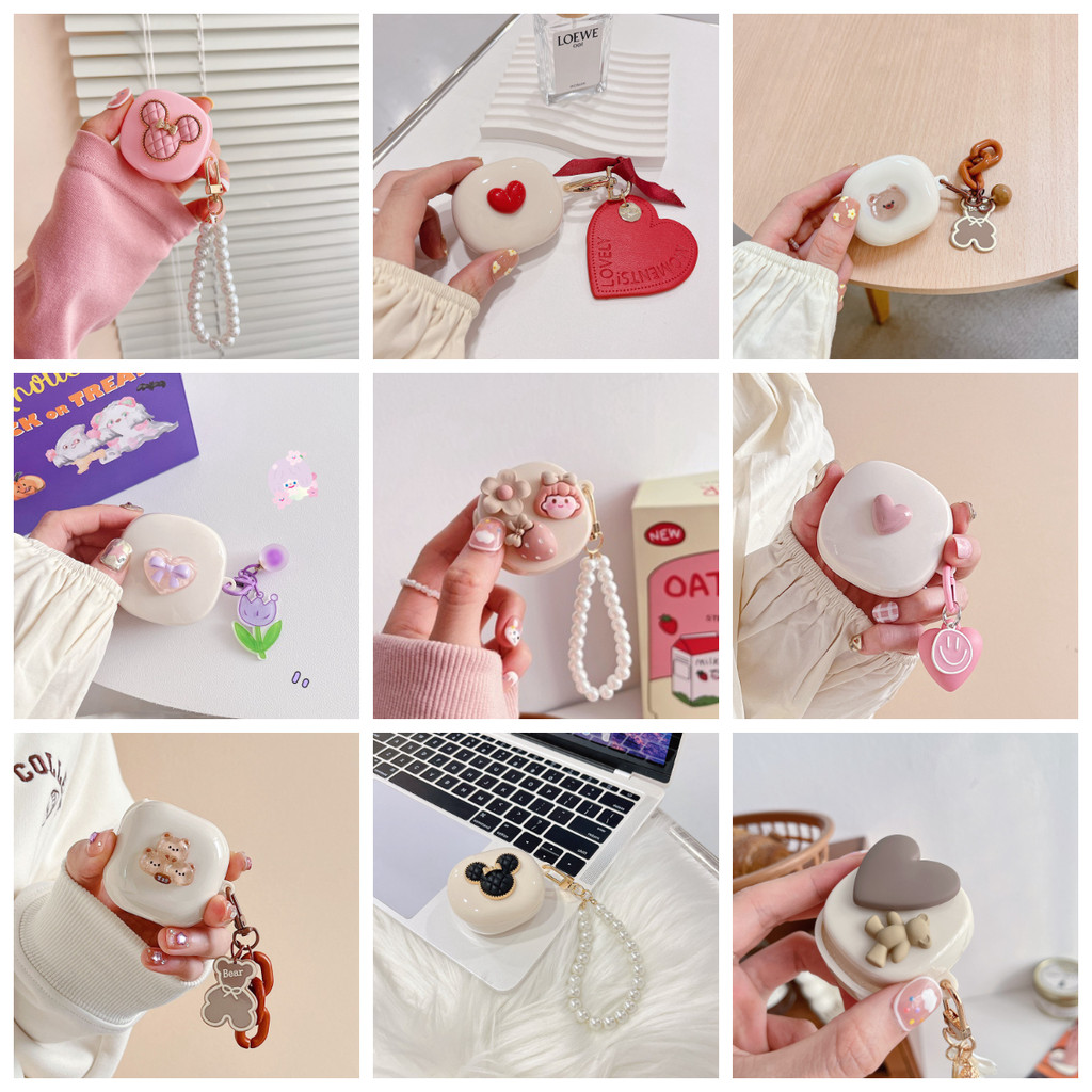 Ins การ์ตูนสําหรับ Soundcore R60i NC / K20i / R50i NC / R50i กรณี keychian & ซิลิโคนหูฟังสําหรับ Sou