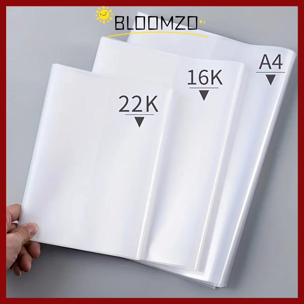 จัดส่งจากประเทศไทยBLOOMZO 10 ชิ้นปกหนังสือโปร่งใส, ปกหนังสือพลาสติกกันน้ําทนต่อการสึกหรอ, A4/16K/A5 Self-Adhesive ปิดหนังสือ PVC ฝาครอบป้องกัน
