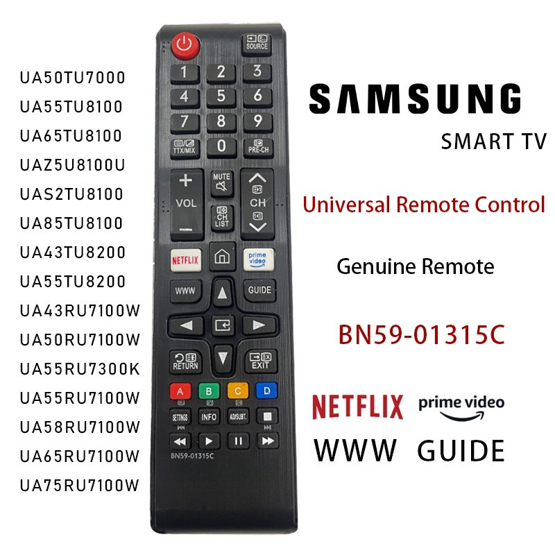 BN59-01315D รีโมตคอนโทรลสมาร์ททีวี Samsung 4K สําหรับ UA43RU7100W UA50TU7000 UA50RU7100W UA55RU7100W