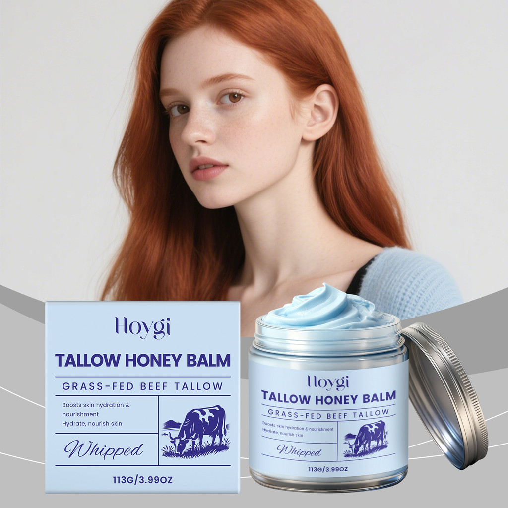 113g Grass Fed Tallow Honey Balm Whipped Moisturizer ครีมทาหน้า Hydrating Nourishing Skin Care ผิวแห