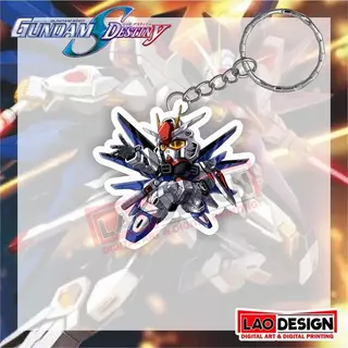 Gantiga Kunci Gundam Seed Destiny STRIKE FREEDOM - antungan Kunci Anime - Gantungan Kunci Akrilk - Gantungan Kunci