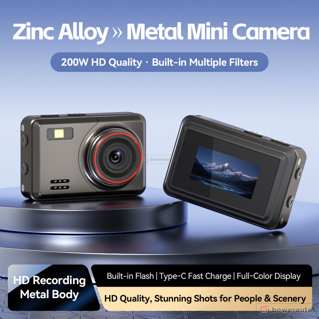 กล้องดิจิตอล CCD มินิย้อนยุคโลหะ 1080P HD สำหรับนักเรียน พกพา ถ่ายรูป ถ่ายวิดีโอ BDC37