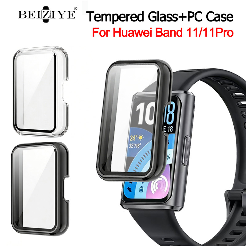 กระจกนิรภัย + PC สําหรับ Huawei Band 11 Pro ฝาครอบสมาร์ทวอทช์