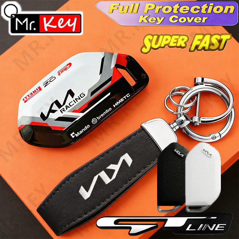 [Mr.Key] GT Line Racing Key Case Cover สําหรับ Kia Sorento Telluride Carnival EV3 EV5 EV9 K3 K5 Pica