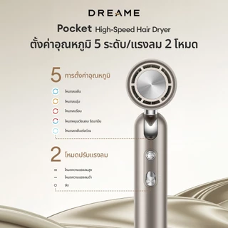 [HOT]Dreame Pocket Pro/Uni High-Speed Hair Dryer ไดร์เป่าผม ความเร็วสูง พับได้ พกง่าย เป่าแห้งไว เปลี่ยนทรงได้