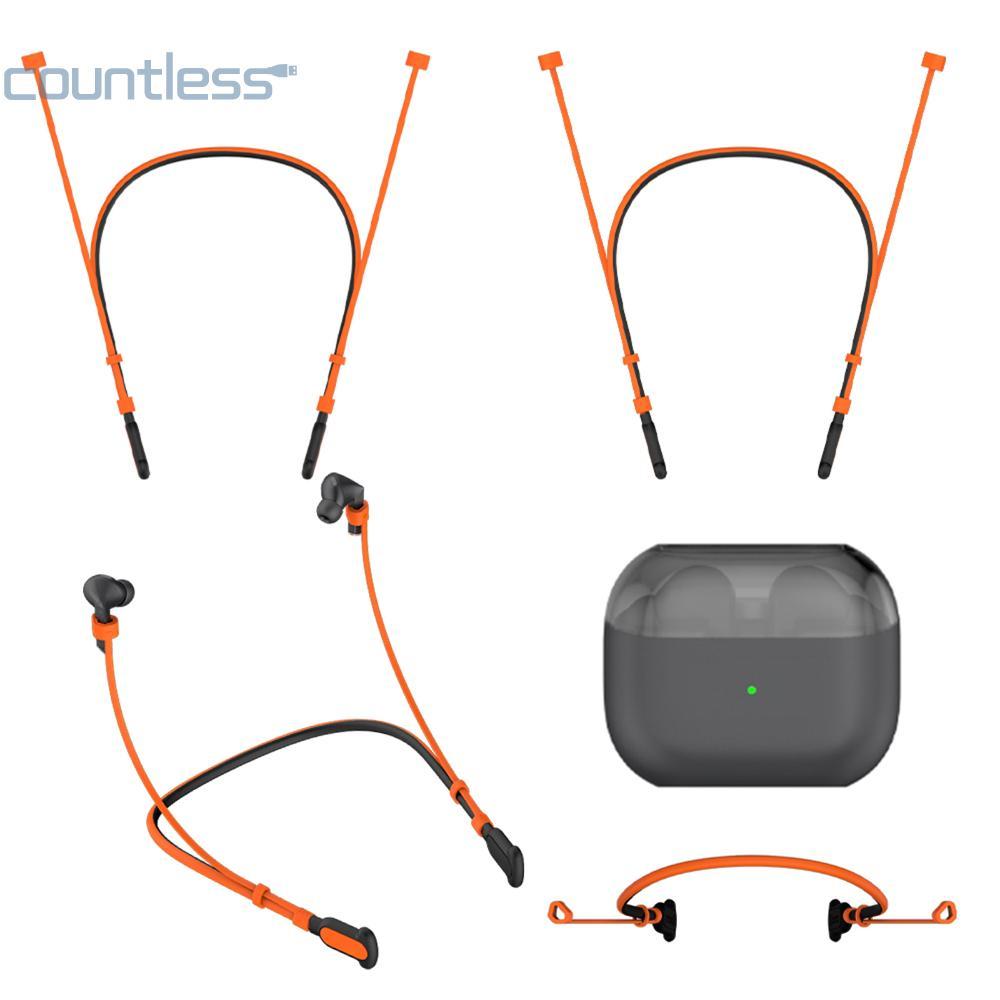 หูฟังสายป้องกันการสูญหาย BT สายคล้องคอหูฟังซิลิโคนอ่อนนุ่มสายคล้องคอกีฬาเข้ากันได้กับ Galaxy Buds3 F