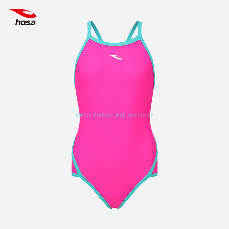 ชุดว่ายน้ําการแข่งขัน hosa Girls One Piece - ชุดว่ายน้ําฝึกแข่งเยาวชน ดีไซน์ใหม่ระดับมืออาชีพสําหรับเด็ก