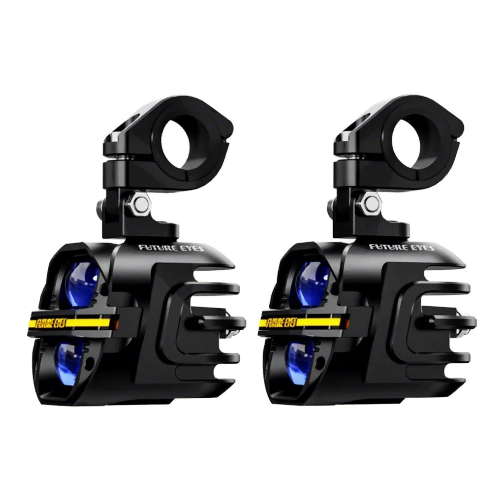 2 ชิ้น Future Eye F150 ไฟ LED รถจักรยานยนต์พร้อมขายึด, สายไฟและขาตั้งแบบปรับได้สากล