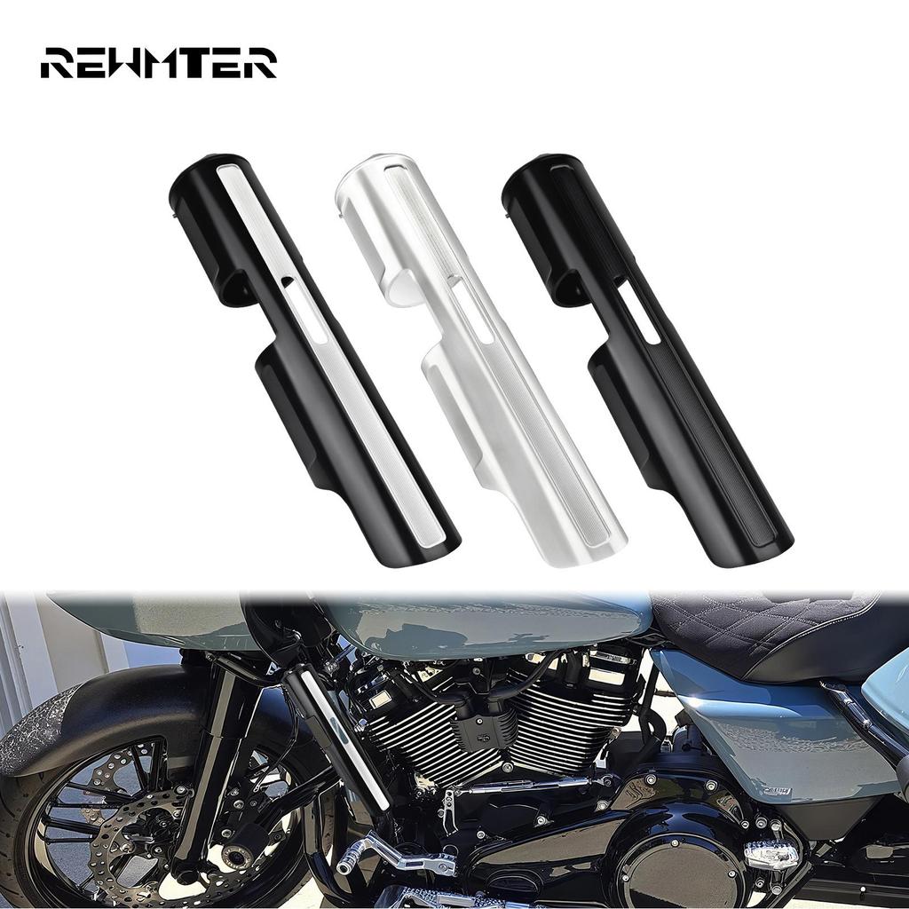 หม้อน้ํารถจักรยานยนต์ตกแต่งฝาครอบอ่างเก็บน้ําฝาครอบสําหรับ Harley Touring Road Glide 24-25