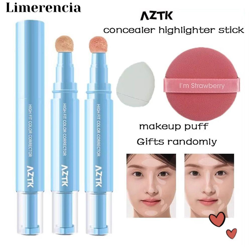LIMERENCIA ปากกาคอนซีลเลอร์ 1 ชิ้น, ให้ความชุ่มชื้น AZTK Liquid Makeup, ครอบคลุมรอยแผลเป็นจากสิว Fac