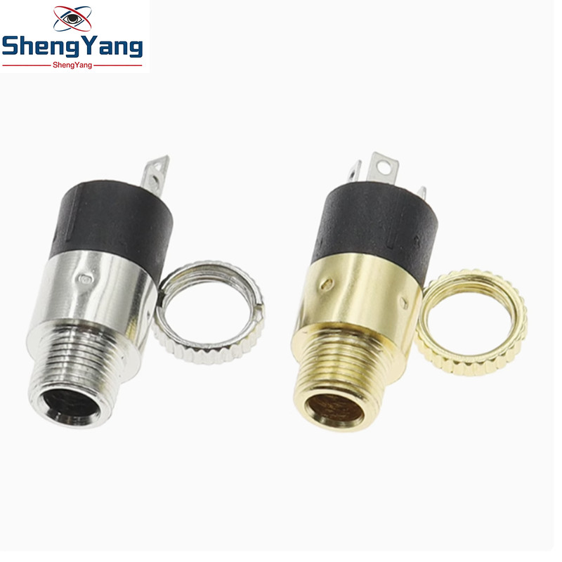 10 ชิ้น/ล็อต PJ392 ทอง/เงินสเตอริโอหญิงซ็อกเก็ตแจ็คสกรูขั้วต่อ PJ-392 3.5 มม.3Pin Audio หูฟัง Connec