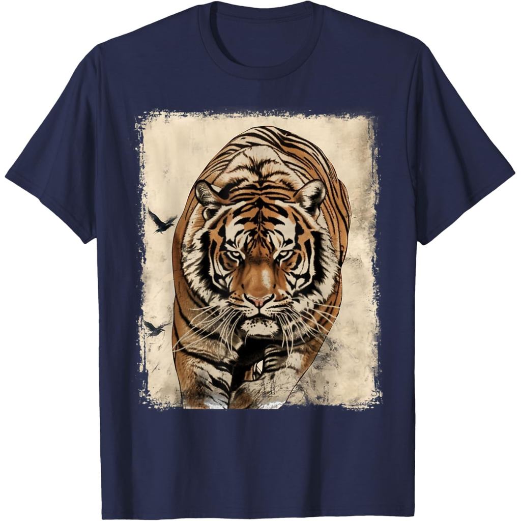 Vintage Tiger Art Graphic Tiger Men Women Tiger T-Shirt