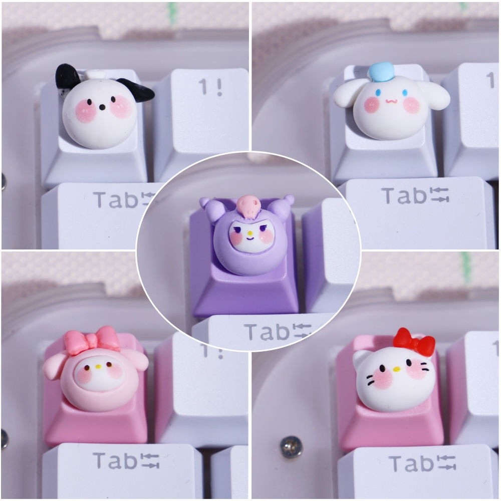 3D การ์ตูน Keycap น่ารัก Kuromi Melody Single ESC Keycap สําหรับ Cross Shaft Mechanical KeyboardR4