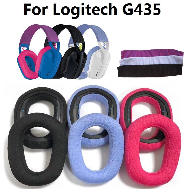 แผ่นรองหูฟังฟองน้ําเหมาะสําหรับฝาครอบชุดหูฟัง Logitech G435