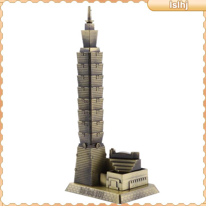 [Lslhj] Bronze Taipei 101 Tower Building Sculpture รูปปั้นของที่ระลึกการเดินทางธุรกิจของขวัญเครื่องป