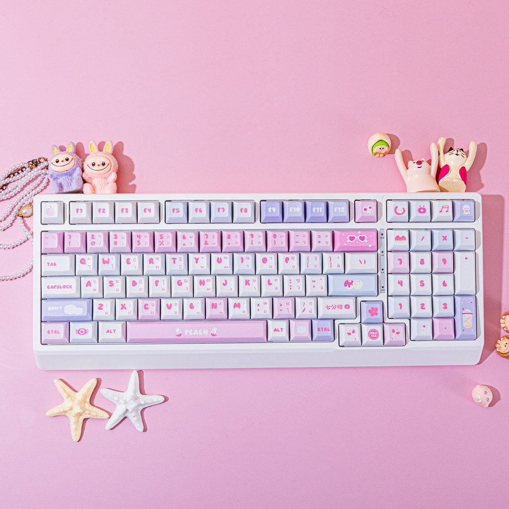 Mathew Tech YG98 Thai Mechanical Keyboard ไร้สาย 3 โหมดปะเก็น RGB พร้อมแถบด้านข้าง 4000mAh แบตเตอรี่