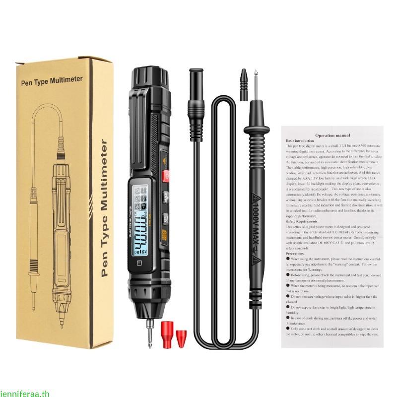 Jenniferaa Pen-Type Multimeter มัลติมิเตอร์ขนาดเล็ก 0 8V-600V สําหรับแรงดันไฟฟ้า Live- Wire Test NCV