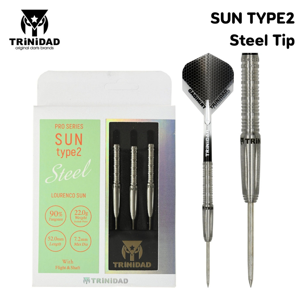 ลูกดอกปาเป้า TRiNiDAD SUN TYPE 2 Steel Darts 22g