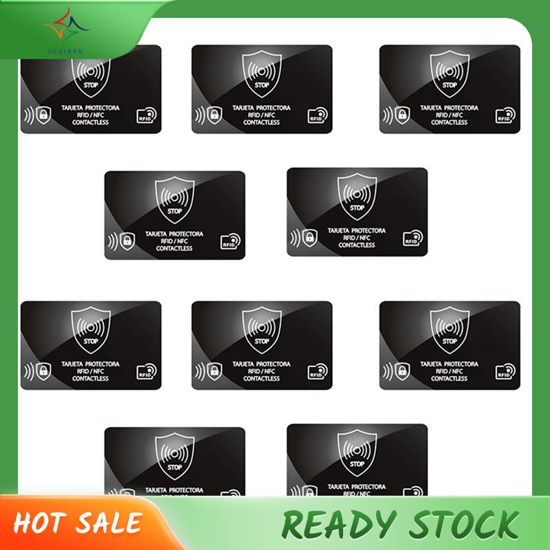 [luxiang.th] RFID Anti-Theft Shield Case 10 ชิ้น Blocking Card Holder IC Bank Card Protection Secure