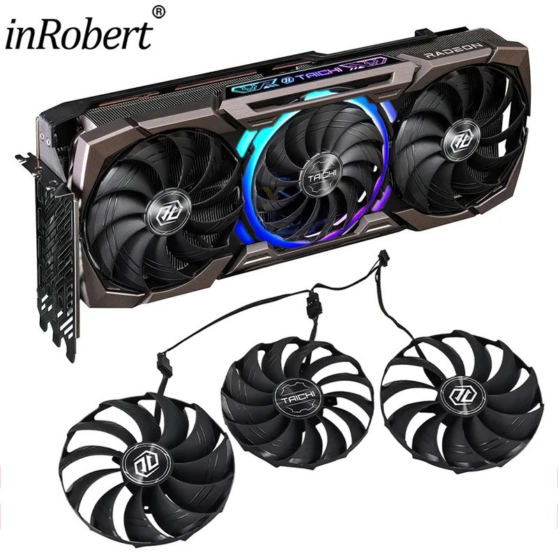 1​07 มม.97 มม.CF1010H12S RX7900XT RX7900XTX การ์ดพัดลมสําหรับ ASROCK RX 7900 XTX TaiChi กราฟิกการ์ดเ