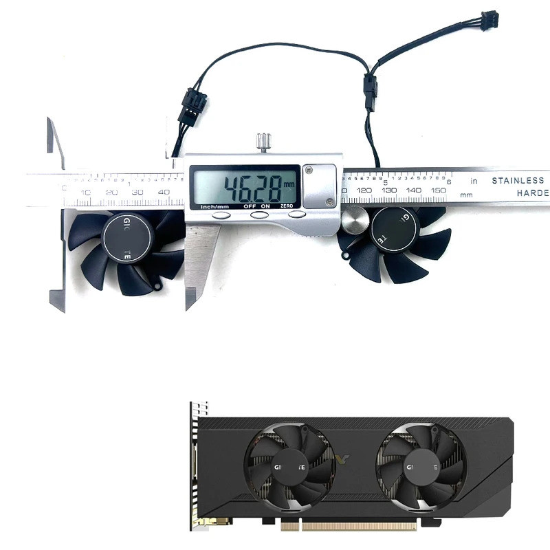 พัดลมระบายความร้อนเดิม 46 มม.3pin GA51S2H 0.18A AMD RX6400 GPU พัดลมสําหรับ Gigabyte RX 6400 D6 LOW 