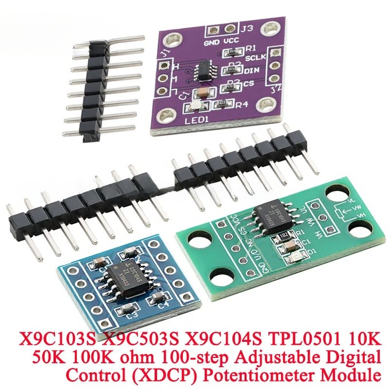 X9C103S X9C503S X9C104S 10K 50K 100K โอห์มปรับ 100th Order Digital Control XCDCP Potentiometer Board