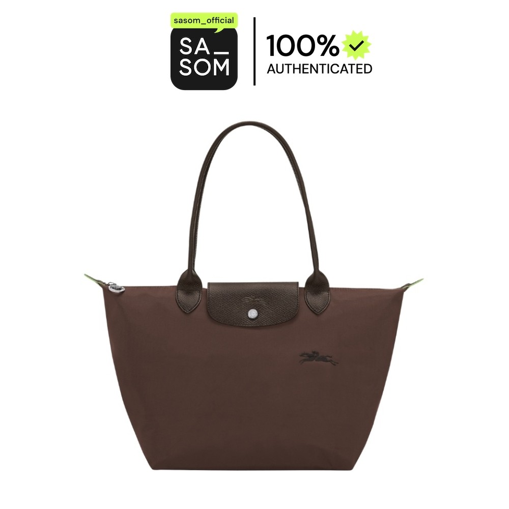 Longchamp Le Pliage Green M Tote bag Mocha | ของแท้ ตรวจสอบโดย SASOM