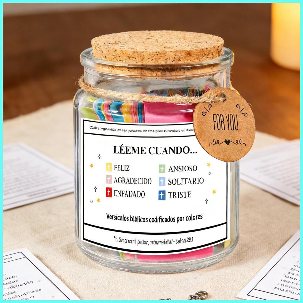 สเปน Bible Verse Jar คริสเตียนอุปกรณ์สวดมนต์ Jar สําหรับผู้หญิงผู้ชายสะสมโต๊ะ Home shopidaeph