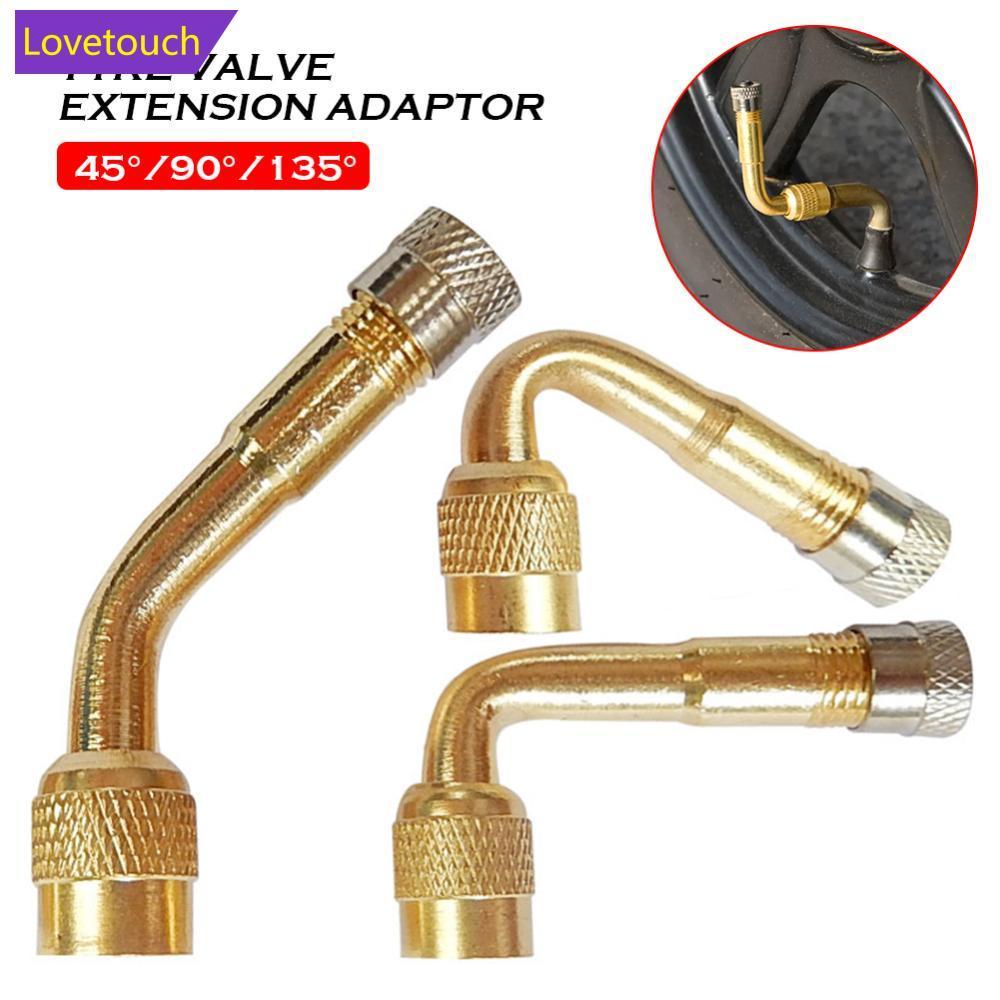 LOVETOUCH 45/90/135 องศามุมทองเหลืองรถจักรยานยนต์ Bent วาล์ว Adaptor Tyre หลอดวาล์วอะแดปเตอร์สําหรับ