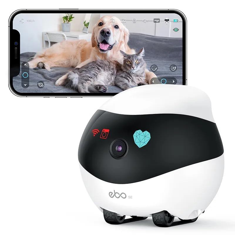 EBO SE Self-Propelled Pet Camera, Mobile Pet Camera, Home Mini Robot for Monitoring Pets and Childre