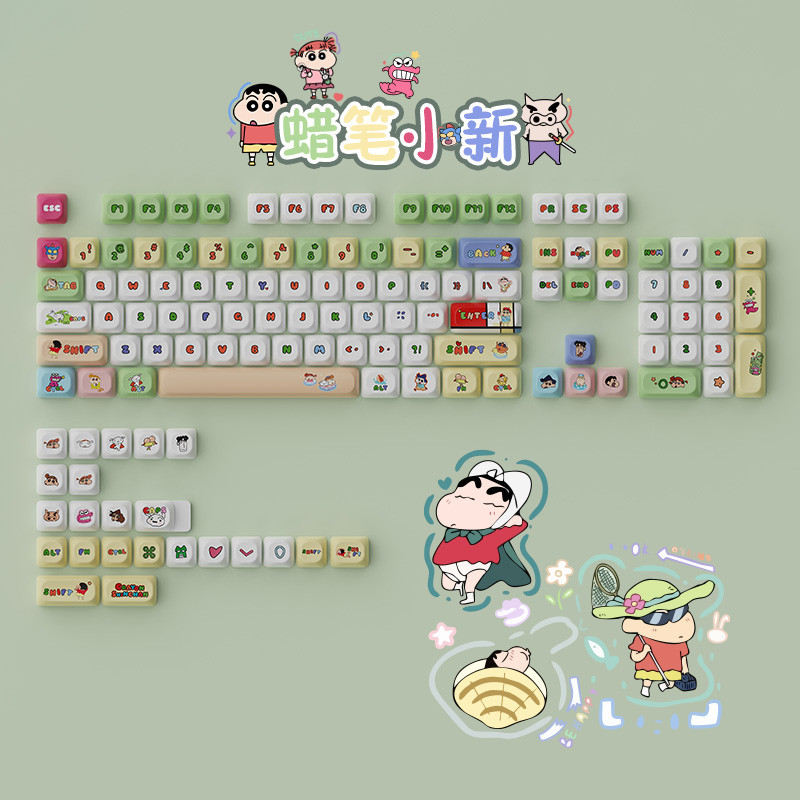 work egg keycaps sa keycap Crayon Shin-Chan Keycap moa ความสูง pbt ระเหิดเหมาะสําหรับคีย์บอร์ดแบบกลไ