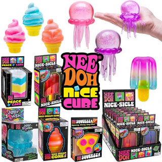 NeeDoh แมงกะพรุนพิซซ่าไอศกรีมเค้ก Popsicle รุ่น Sensory Sque…