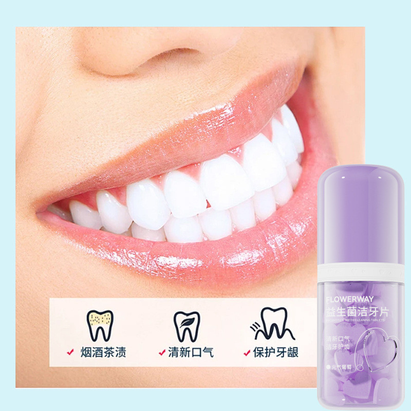 3z Oral cleaning tablets for fresh breath, portable and long-lasting flowerway Probiotic Freshness D