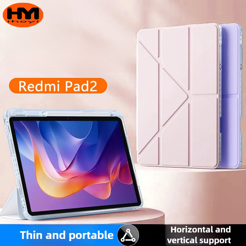 เคส Xiaomi Redmi Pad 2 ฝาครอบป้องกันแบบพับได้ใหม่ 2025 Redmi pad2 อะคริลิคป้องกันการโค้งงอ